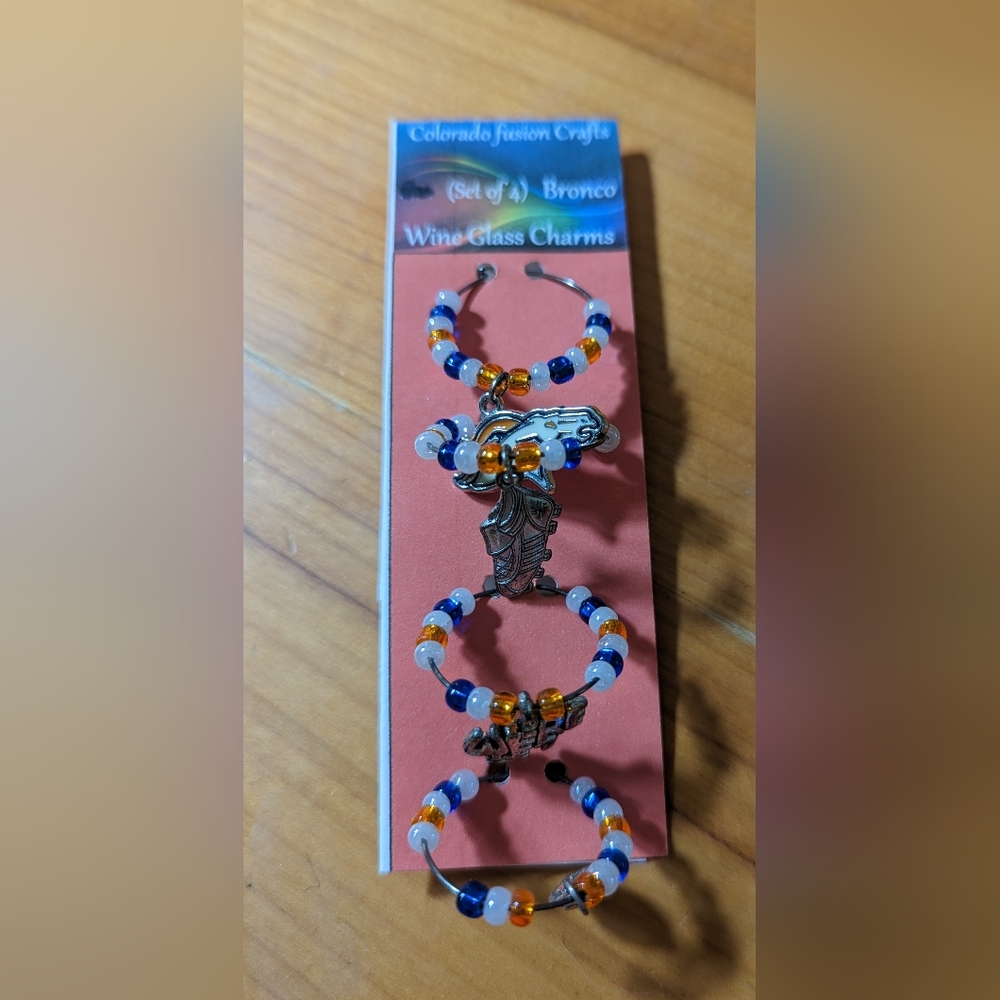 Denver Broncos wine markers - set of four
